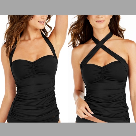 La Blanca Other - NWT La Blanca [ 4 ] Island Goddess Convertible Tankini Top‎ in Black